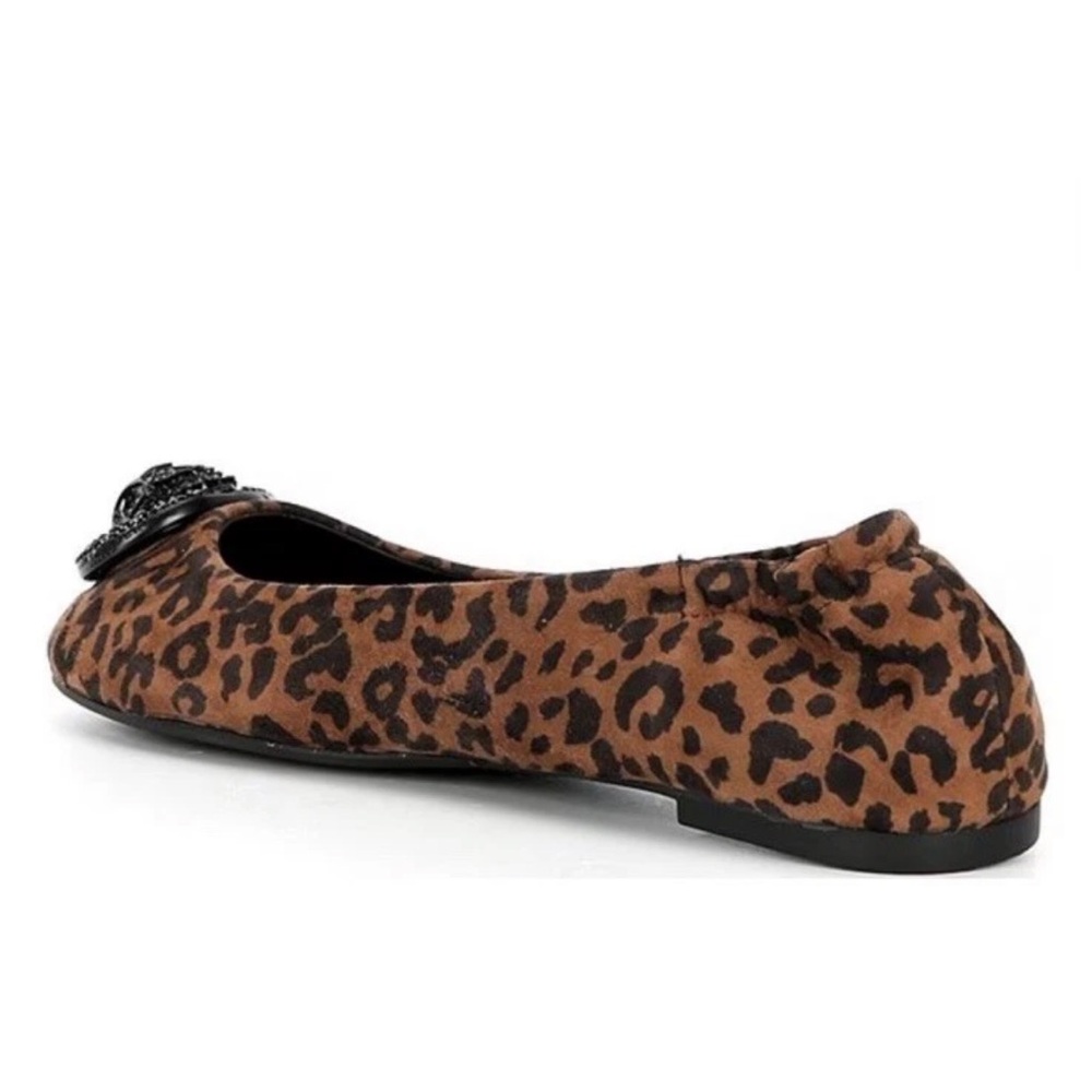 Kurt Geiger Brown Suede  Leopard Print  Chelsea Ballerina Flats MSRP $198 Sz 11 - Picture 8 of 10